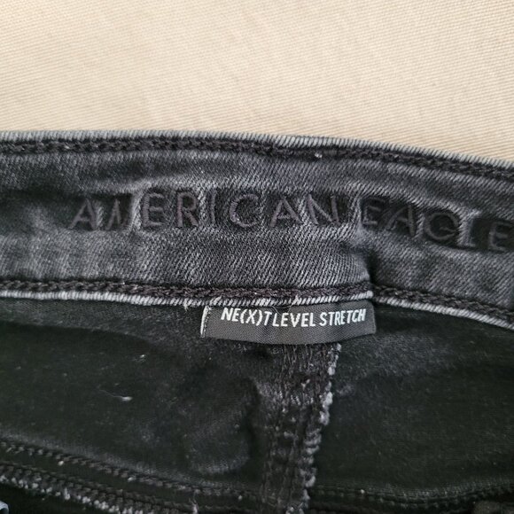 American Eagle Next Level Ripped Super High-Waisted Jegging - Size 8 - Picture 5 of 7
